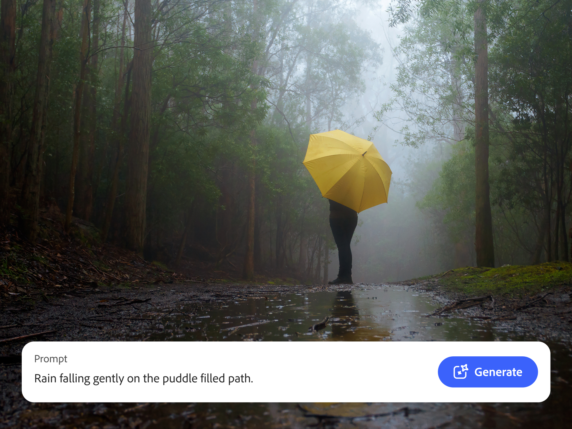 雨の効果音を無料で生成 - Adobe Firefly