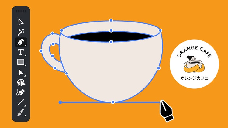 同じロゴを様々な大きさで利用した例