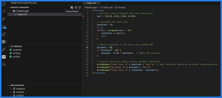 ワークスペースとプロジェクトマネージャー