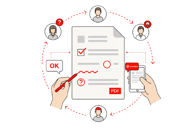 PDF 공유 기능으로 공동작업 시작하기