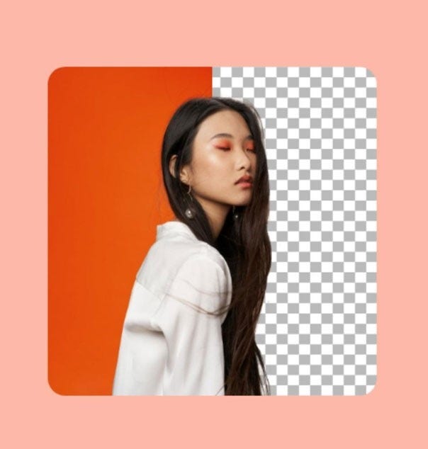 배경이 제거된 여성 이미지