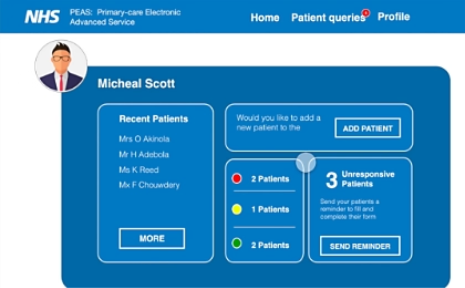 NHS, PEAS: 1차 진료 전자 고급 서비스