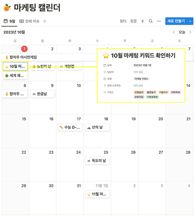 콘텐츠 마케터를 위한 마케팅 캘린더