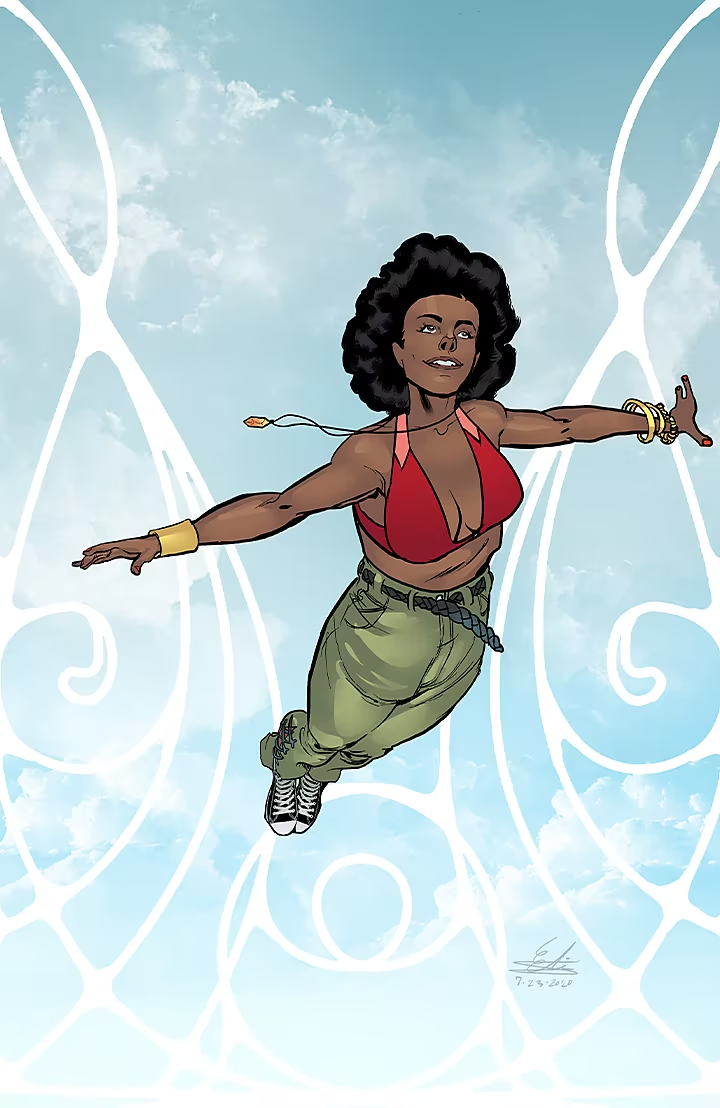 공중을 나는 사람 드로잉