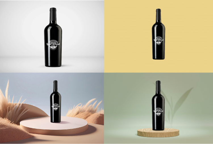 A collage of a bottle Description automatically generated with low confidence