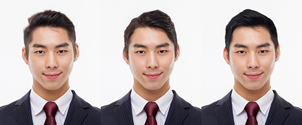 생성형 채우기로 증명사진 머리 바꾸기