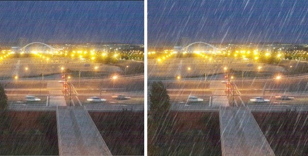 비오는 효과 포토샵 노이즈