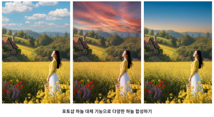 포토샵 하늘 대체 기능으로 다양한 하늘 합성하기