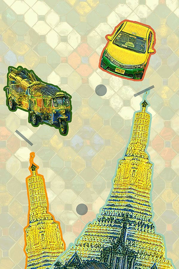 방콕 여행 사진으로 디자인한 폰케이스디자인 예시