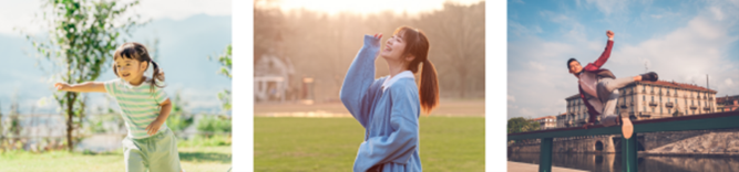 인물이 웃고, 뛰어다니는 것과 같이 역동적인 사진을 찍어보세요