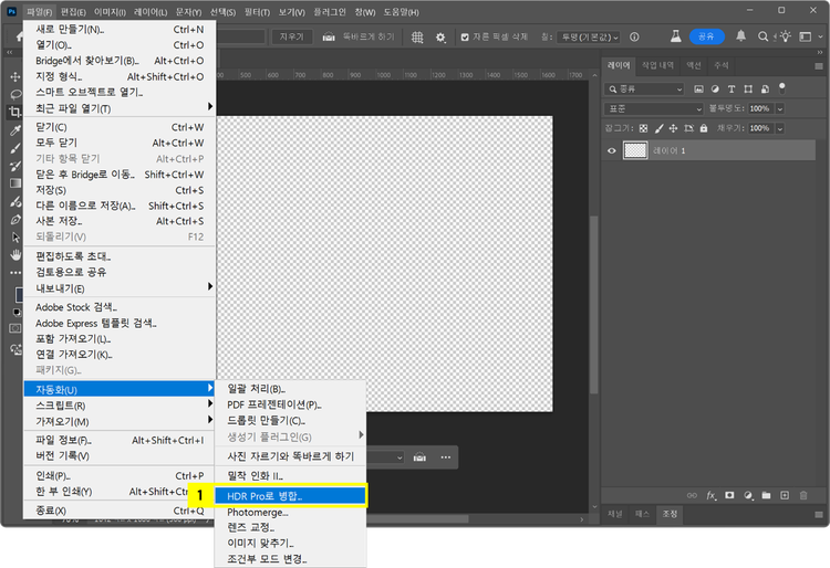 HDR Pro로 병합하기