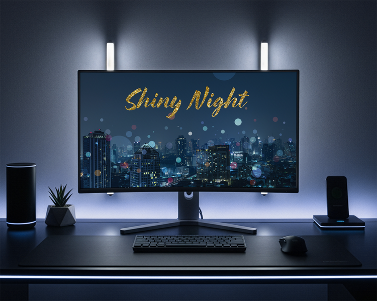 포토샵으로 반짝이 효과 보정한 야경 사진 활용 예시