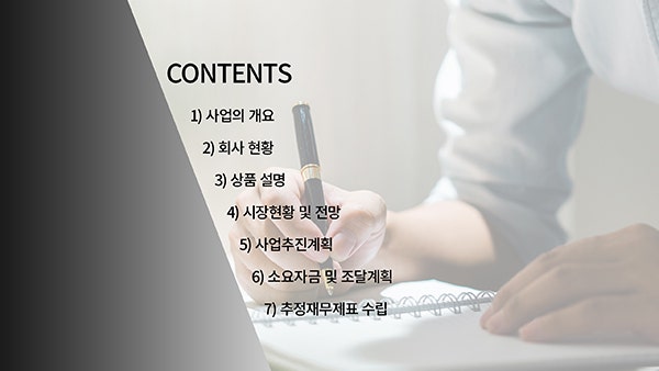 사업계획서 작성 시 포함되어야 할 내용
