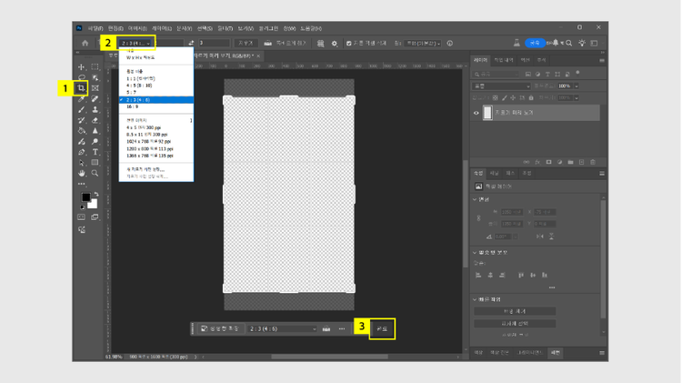 원하는 크기의 대지 생성하기
