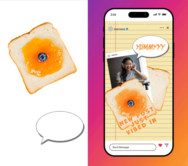 인스타 스토리 꾸미기 스티커 완성 이미지