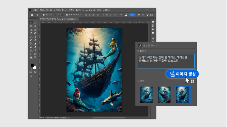 포토샵의 그림 그려주는 AI