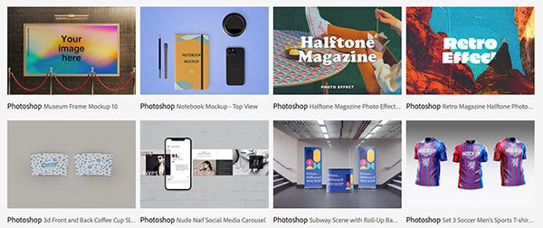 어도비 스톡 포토샵 템플릿 예시