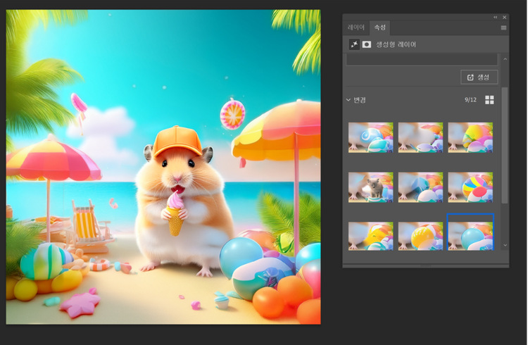 원근감 추가된 AI 일러스트 이미지