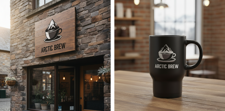 로고 활용 예시 목업 이미지