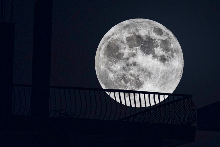 밤하늘 달 사진