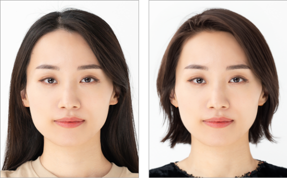 포토샵 기능으로 여권 사진 편집하기 예시