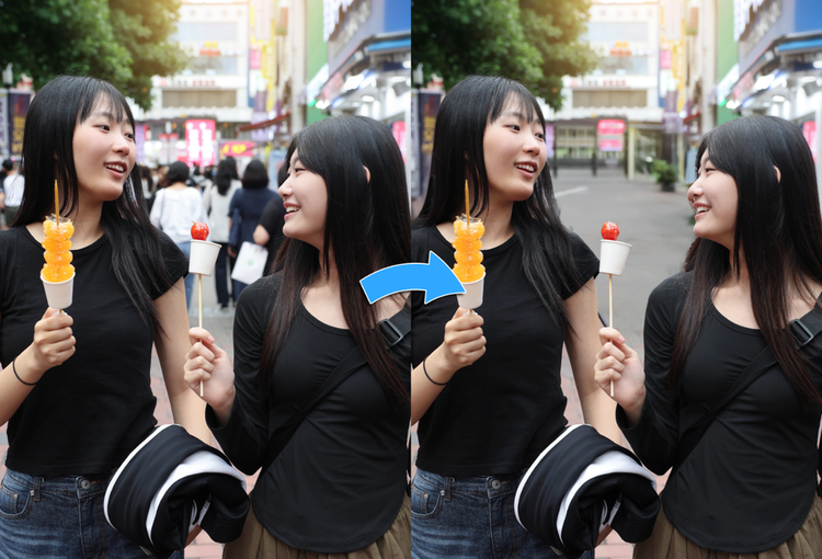 포토샵에서 클릭 한번으로 사진 사람 지우기