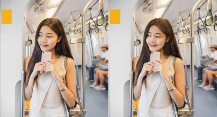 AI 사진 보정 비포 & 애프터 이미지