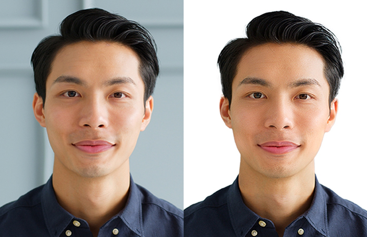 셀프 보정한 여권 사진