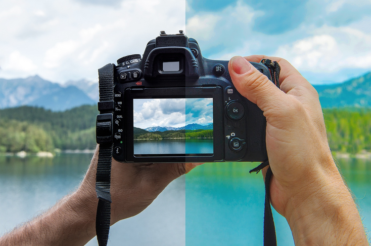 사진 후보정 전후