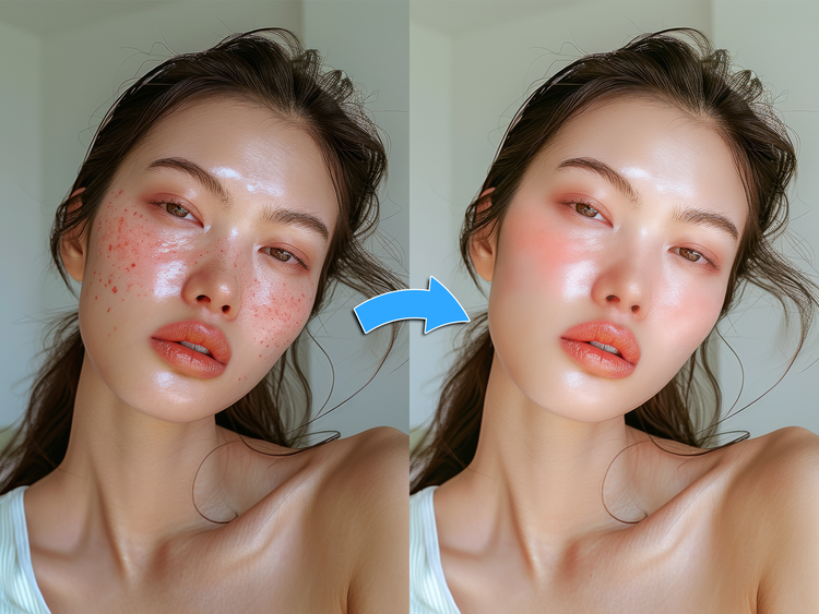 포토샵으로 클린걸 트렌드 맞춤 얼굴 보정하기