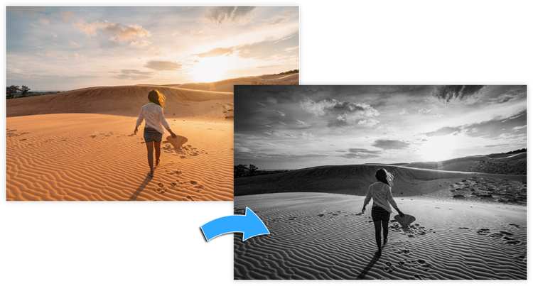 흑백 사진 변환이 주는 색다른 감성 연출