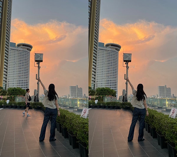 포토샵으로 사진 사람 없애기 전후 비교