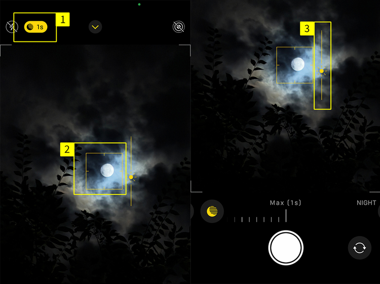 아이폰 야간 모드 촬영하기
