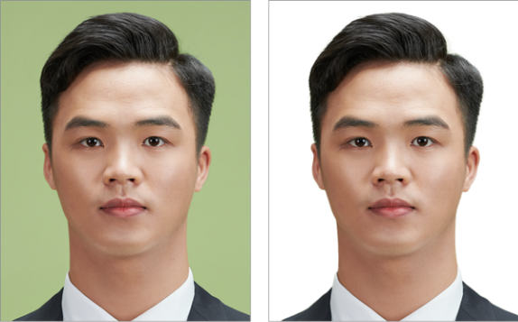 흰 배경으로 바꾸기 전후 비교