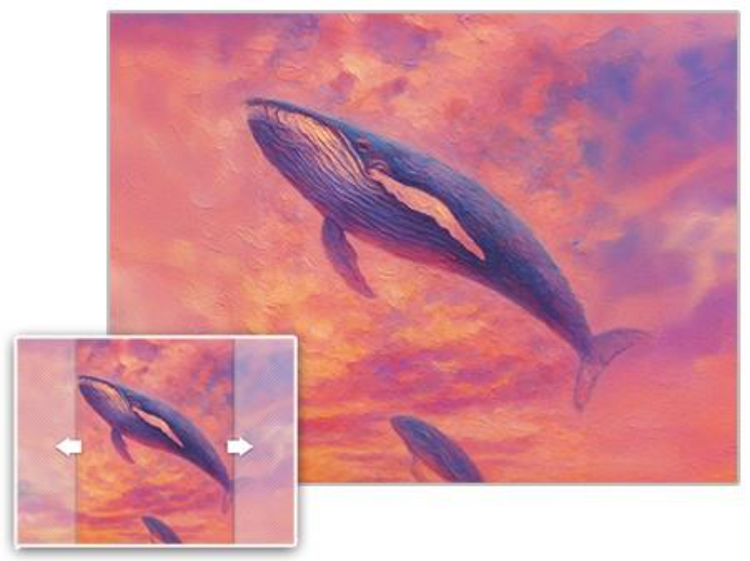 포토샵 배경 확장 전후