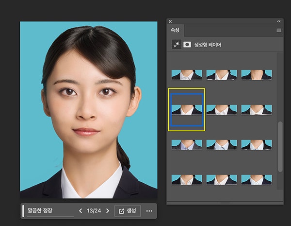 포토샵 생성형 채우기로 깔끔한 정장 합성하기