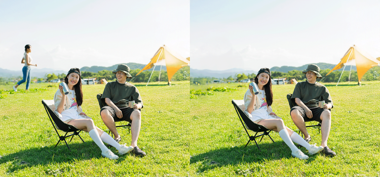 개체 선택된 부분은 확대를 통해 주변과 어우러질 수 있도록 합니다.