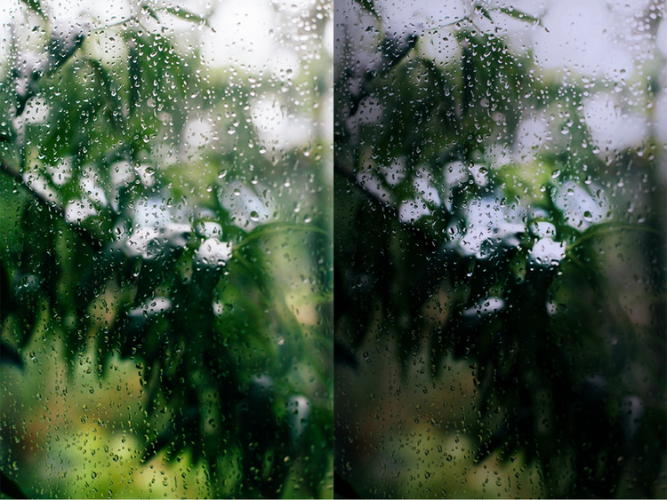 비 사진 촬영에 최적화된 카메라 설정