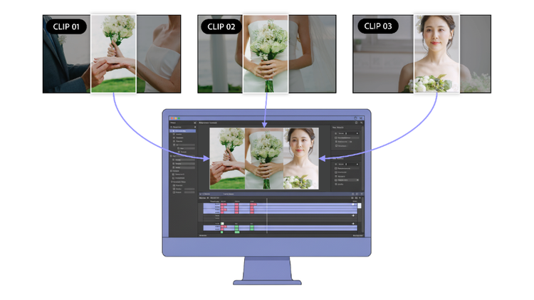 프리미어 프로로 결혼 식전 콜라주 영상 만들기