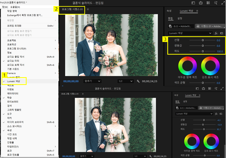 사진 색상 조정하기