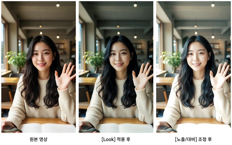 프리미어 프로 Lumetri 패널에서 영상 색감 보정한 결과