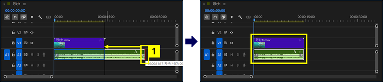 프리미어 프로에서 영상 길이에 맞게 배경음악 길이 조절하기