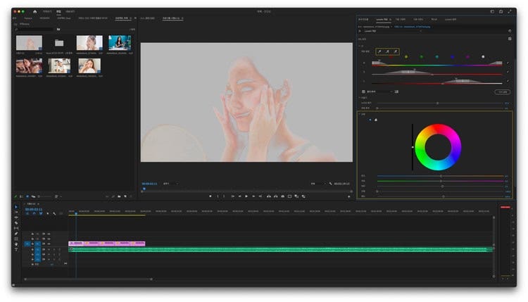 영상의 피부 결 / 피부 색조 보정하기