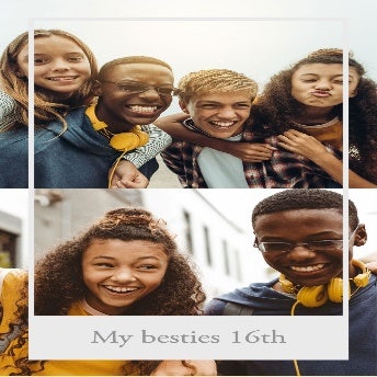 White Polaroid Frame Friendship Birthday Collage
