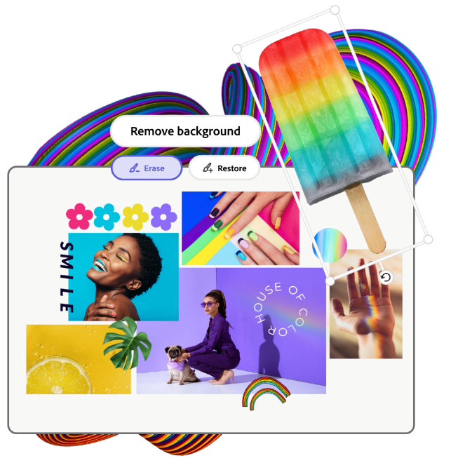 무지개, 인간의 얼굴, 사람이(가) 표시된 사진 자동 생성된 설명