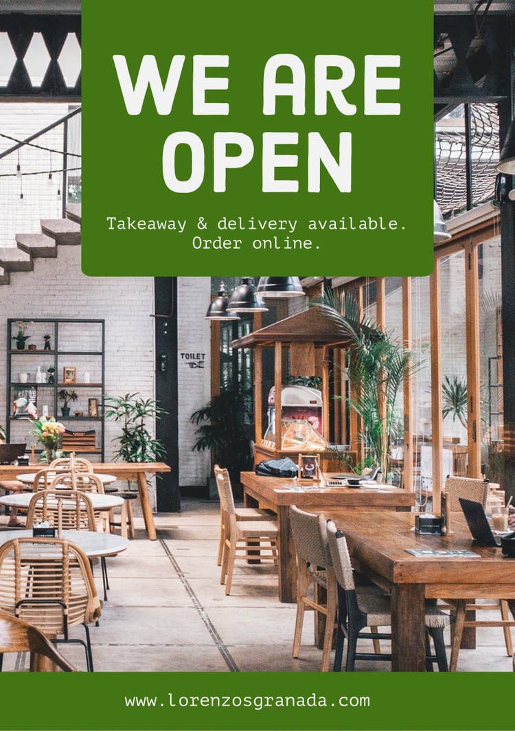 Green Cafe Photo Ad Flyer