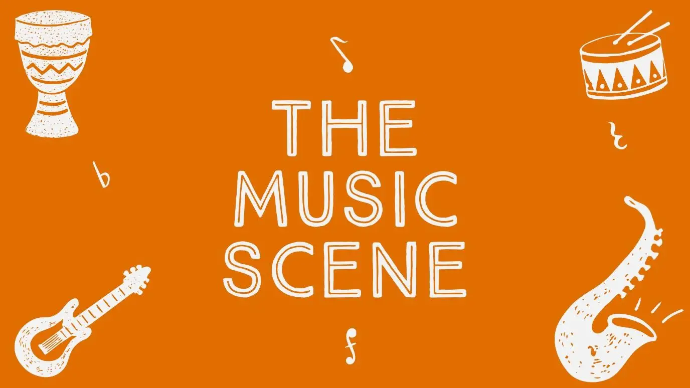 Orange Illustrated Music Vlog Youtube Channel Art