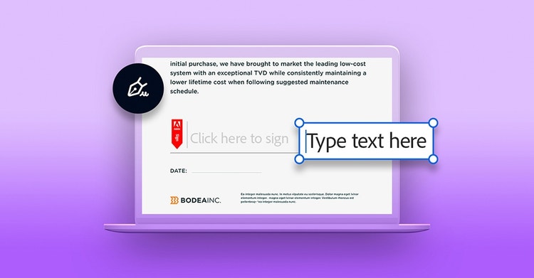 Example of signing a document with Adobe Sign