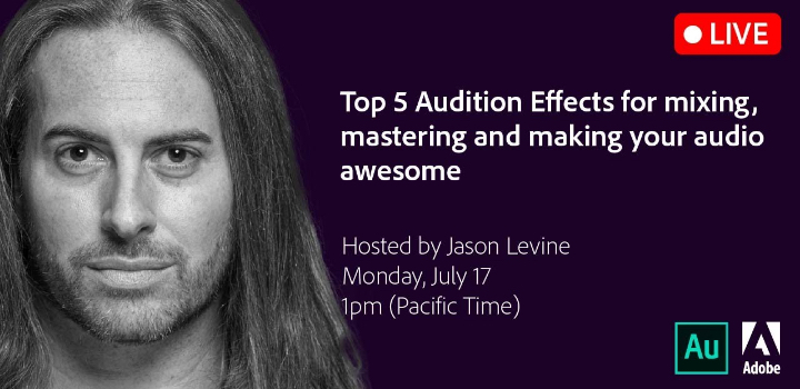 https://main--cc--adobecom.aem.page/cc-shared/fragments/creativecloud/video/discover/how-to-mix-music-video#top-five-audtion-effects | Video: Top 5 Audition Effects for Mixing, Mastering and Making Audio Amazing | :play: