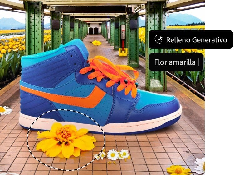 Función Relleno Generativo con la IA de Photoshop